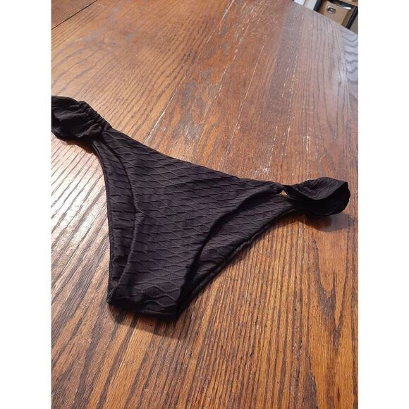 Large SheIn Textured 2pc Ruffled Strap Bikini Swimsuit Bathing Suit Swimwear - Picture 4 of 5